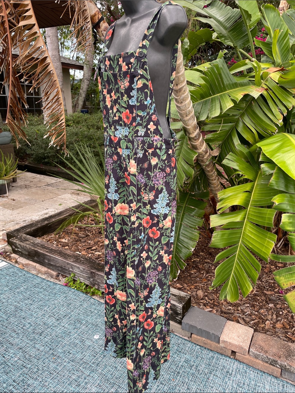 dark floral overalls by cider